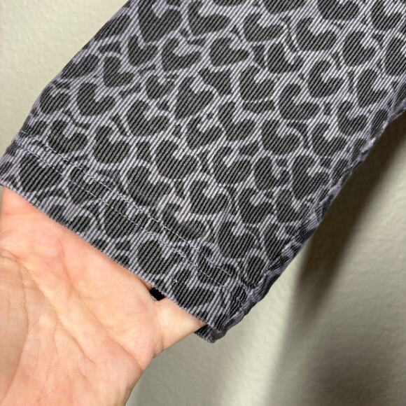 Boden Size 12R Corduroy Heart Prints Shift Mini Dress Purple Half Sleeves - Picture 4 of 9